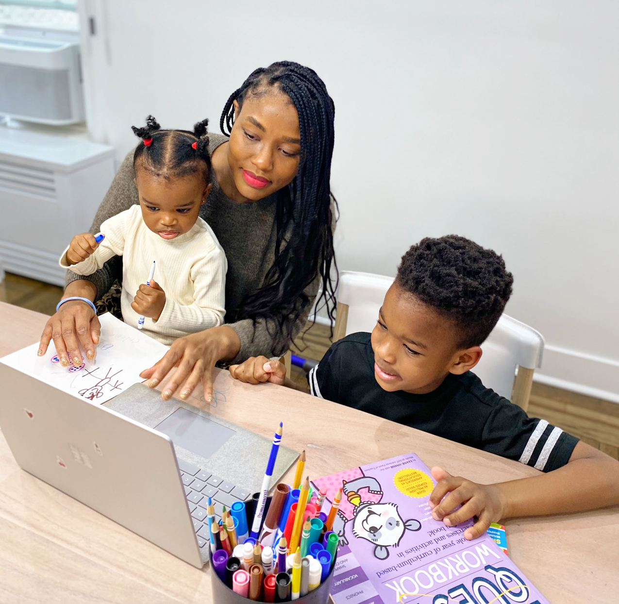 Kindra Hanson-Okafor with children