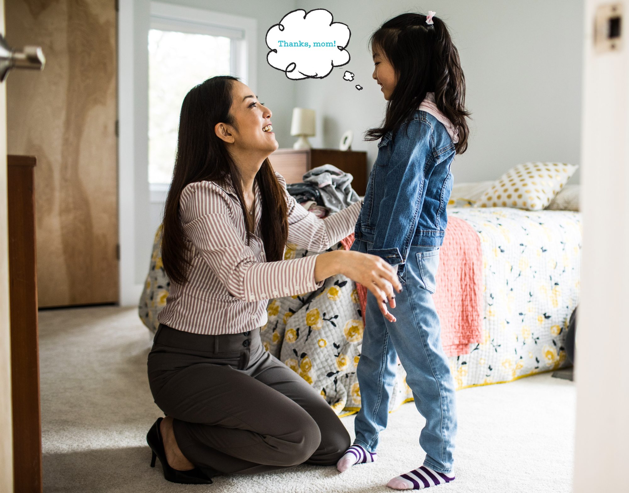 An image of a mom and her daughter.