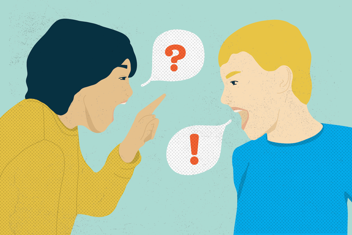 Kids arguing illustration