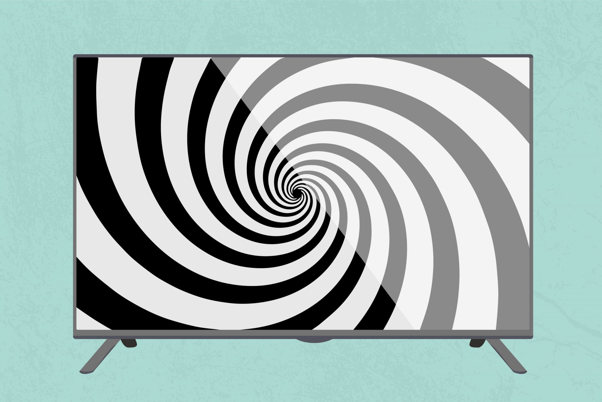 TV with hypnotizing swirl