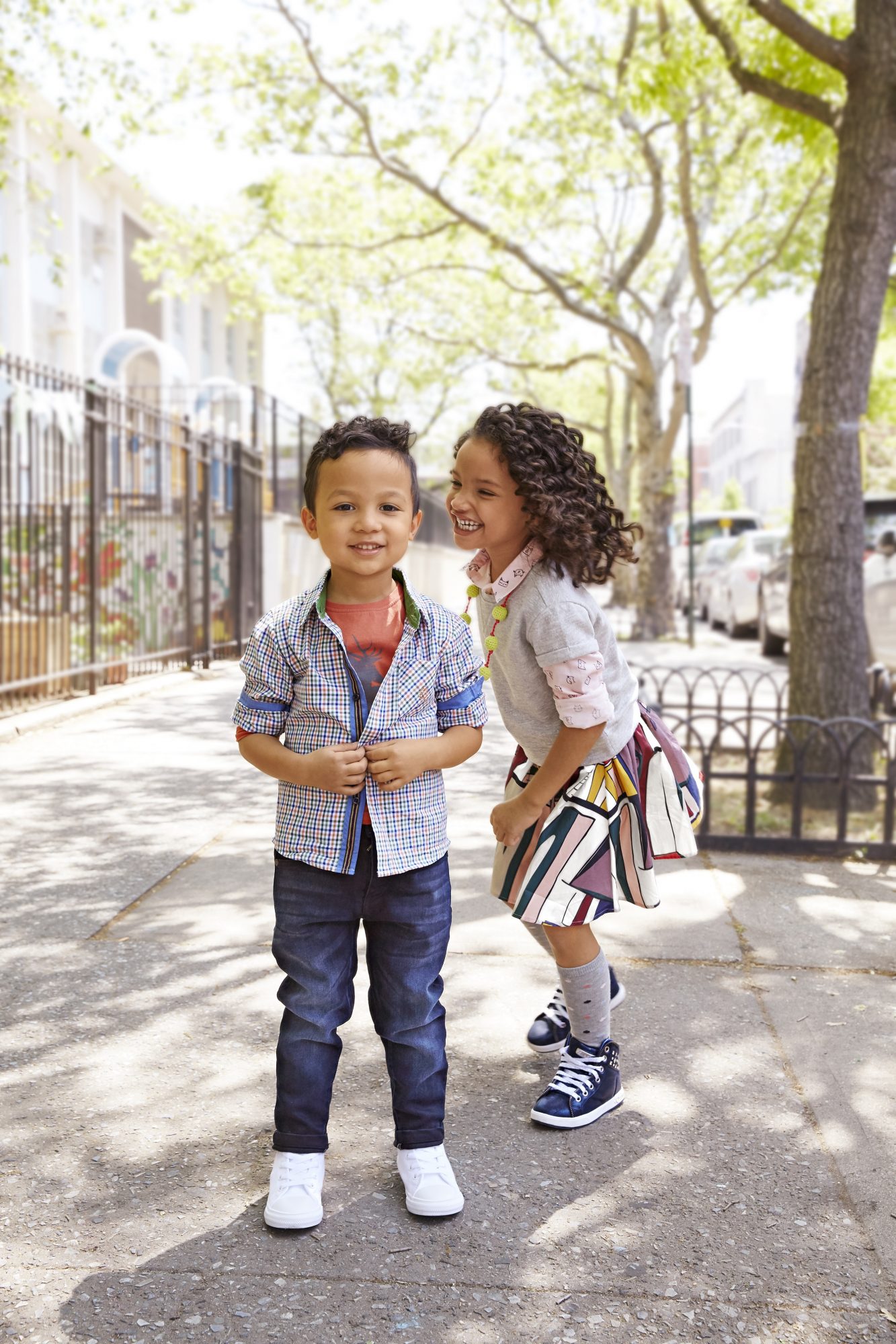 Boy and Girl Outside