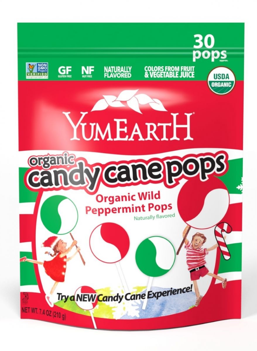 yumearth organic candy cane pops