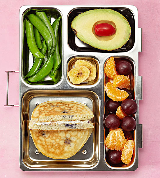 Pancake sandwich bento box lunch