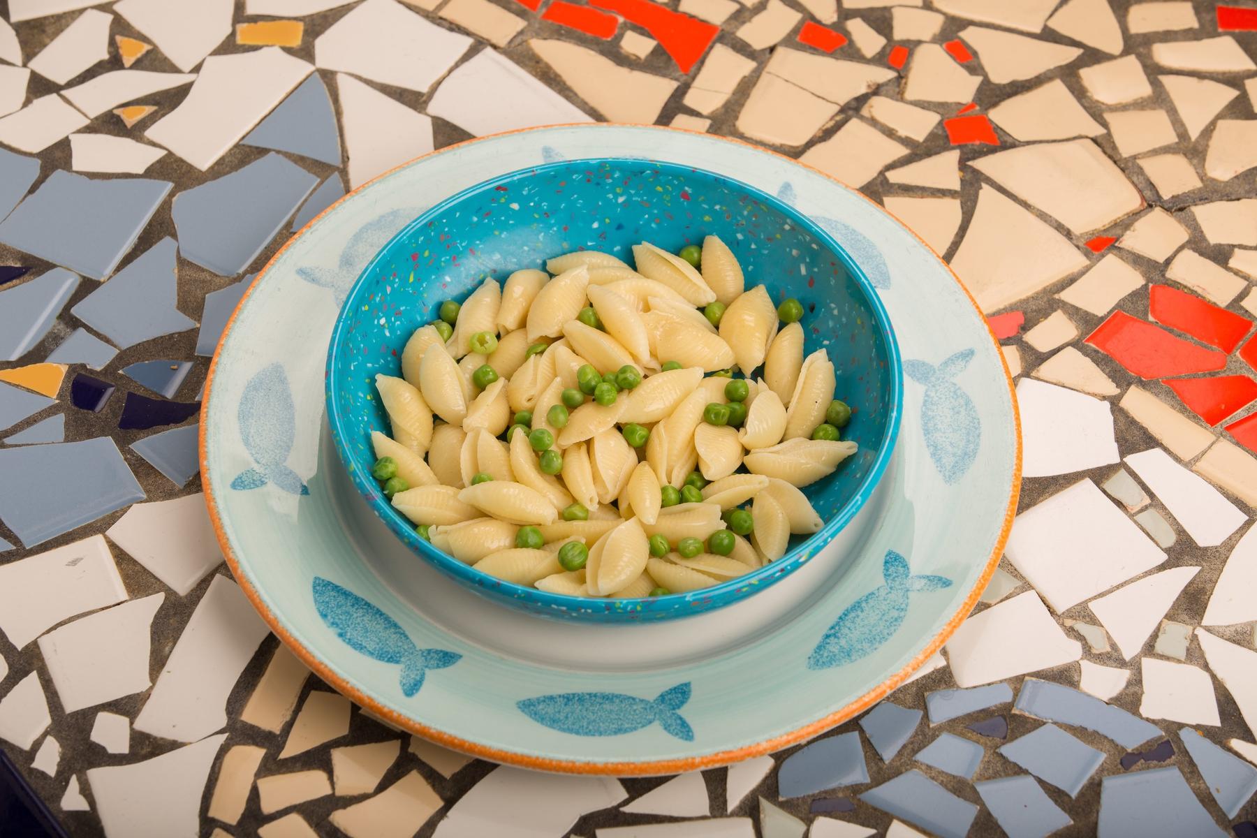 Pasta with Sweet Peas in Marinara Sauce