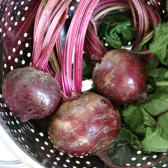 rinse and peel beets