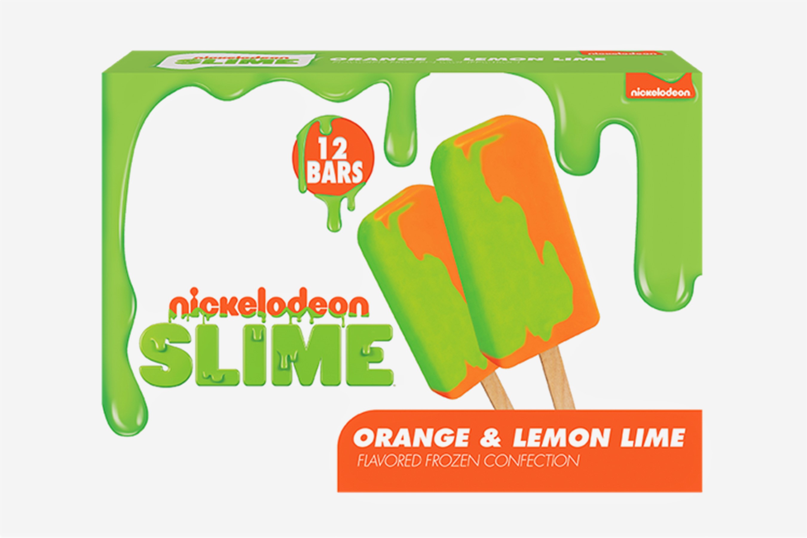 Nickelodeon Slime Ice Cream Bar Orange and Lemon Lime