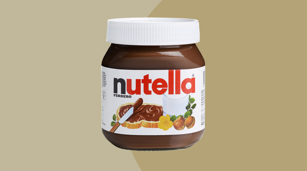 Nutella Jar Tan Background