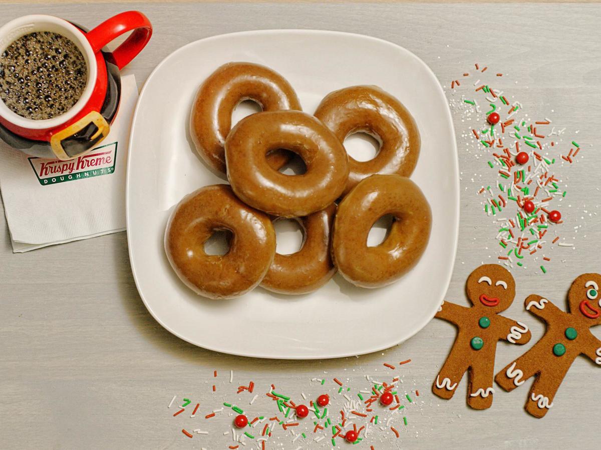 Krispy Kreme Gingerbread Glazed Doughnut