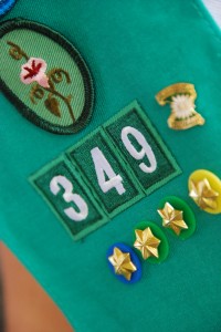 girl scout badges on vest