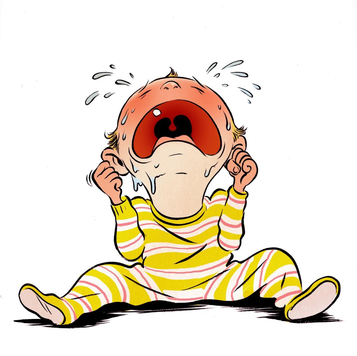 cartoon baby crying