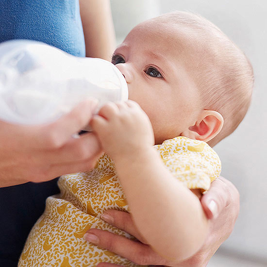 Bottle feeding baby